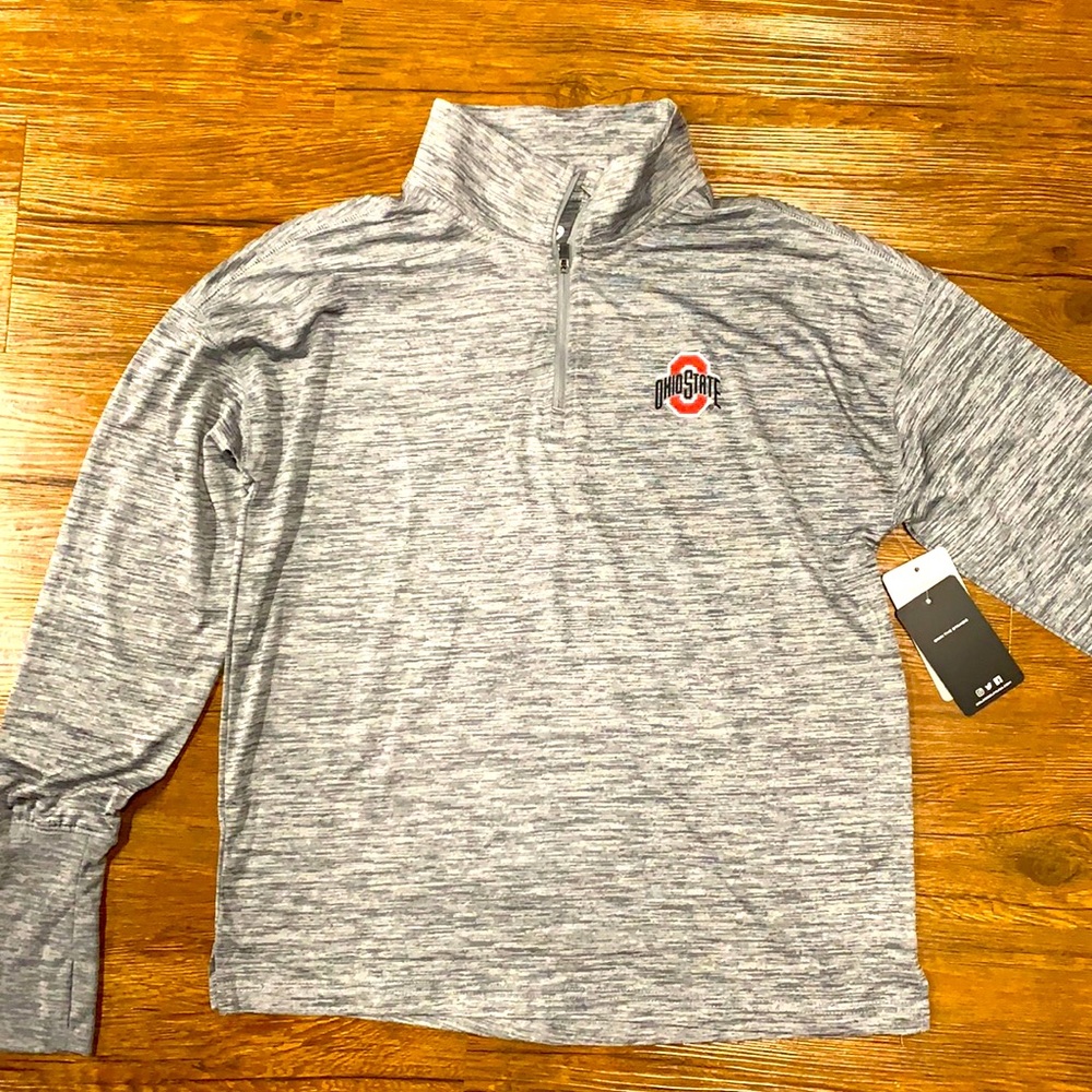 Women’s 1/4 zip long sleeve Ohio state shirt with thumb holes